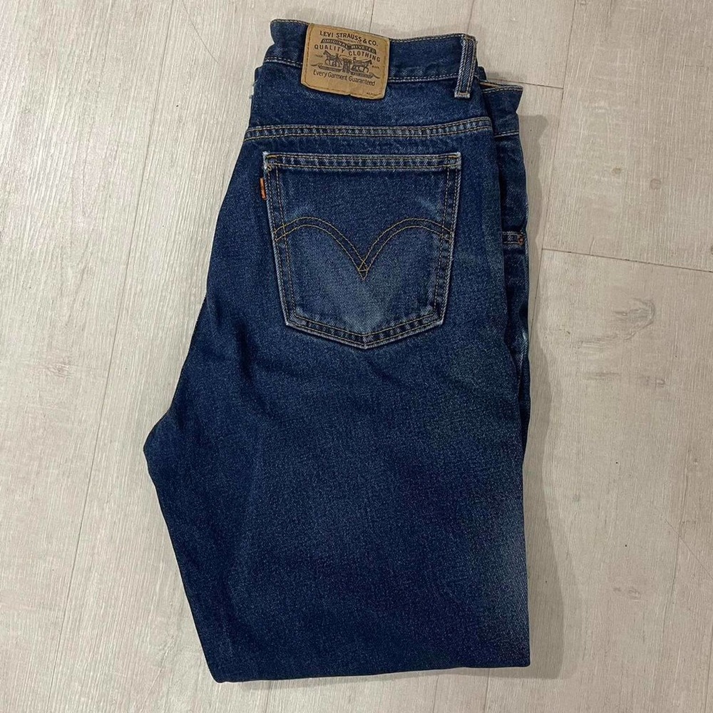 Orange Tab Dark Wash Levi Jeans - 34x30